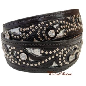 Cinto Ref. 447 Preto c/ Glitter e Strass