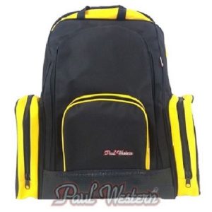 Bolsa Mochila Preta Com Amarelo