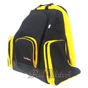 Bolsa Mochila Preta Com Amarelo