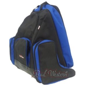 Bolsa Mochila Preta com Azul