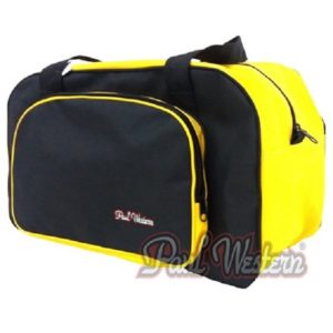 Bolsa de Traia Simples Preta Com Amarelo